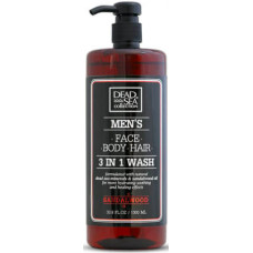 Гель для душа, волос и лица Dead Sea Collection Men's Sandalwood Face, Hair & Body Wash 3 in 1, 1 л